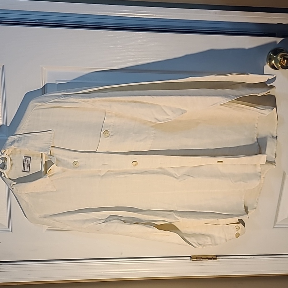 Yashi Yamamuri cream button down shirt  sz.M